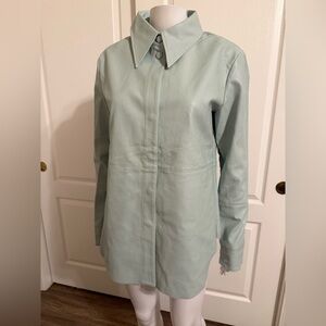 Dolce Cabo Light Mint Leather Jacket for Women